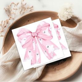 Servilleta De Papel Pink Bow Little Boo Ghost Halloween Napkin