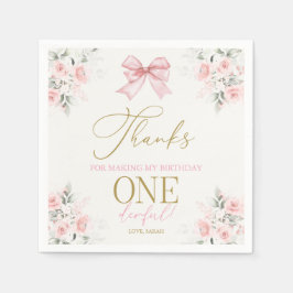 Servilleta De Papel Pink Bow Napkins Chica