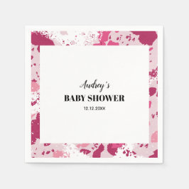 Servilleta De Papel Pink Camo Baby Shower