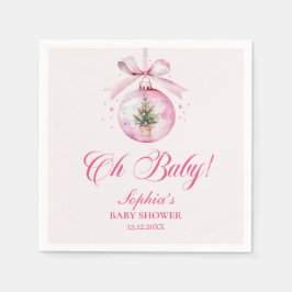 Servilleta De Papel Pink Christmas Ornament Baby Shower