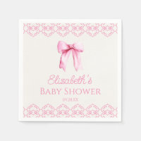 Pink Coquette Bow Baby Shower