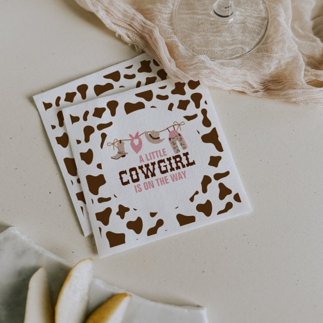 Servilleta De Papel Pink Cowgirl Western Baby Shower (Subido por el creador)