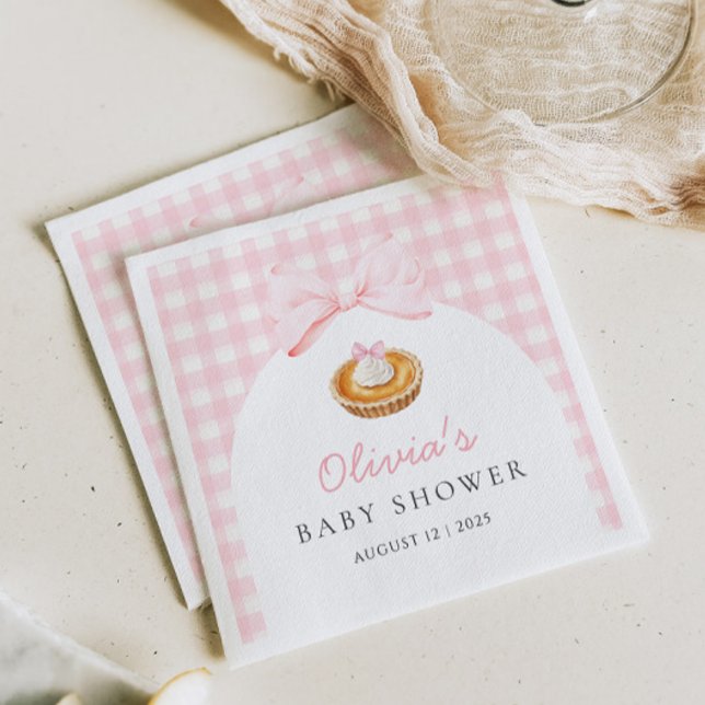Servilleta De Papel Pink Cutie Pie Baby Shower (Subido por el creador)