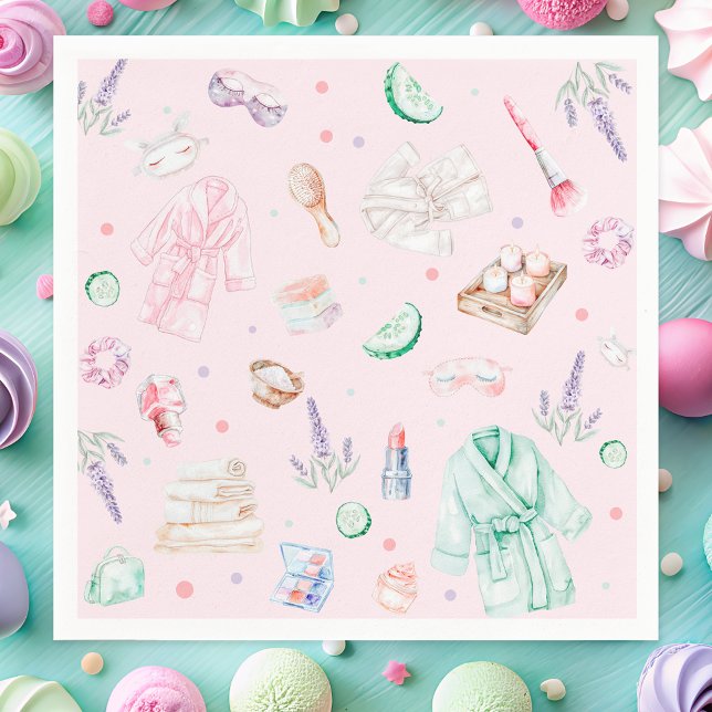 Servilleta De Papel Pink de fiesta de cumpleaños de Spa (Subido por el creador)