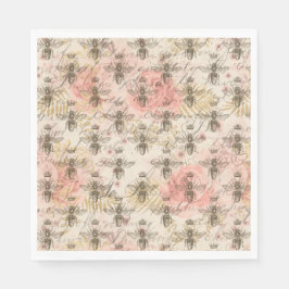 Servilleta De Papel Pink Floral Honeybee