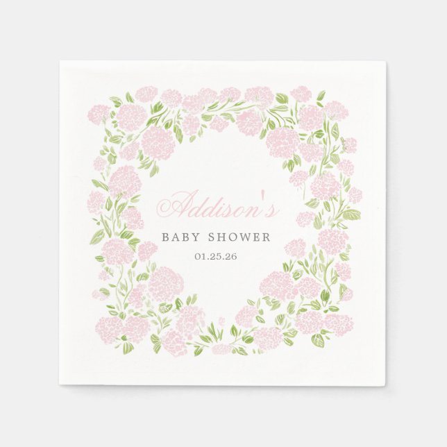 Servilleta De Papel Pink Floral Napkins (Anverso)