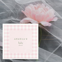 Pink Gingham Baby Shower