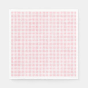 Servilleta De Papel Pink Gingham Fiesta Napkins