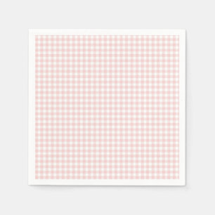 Servilleta De Papel Pink Gingham Spring Birthday Party
