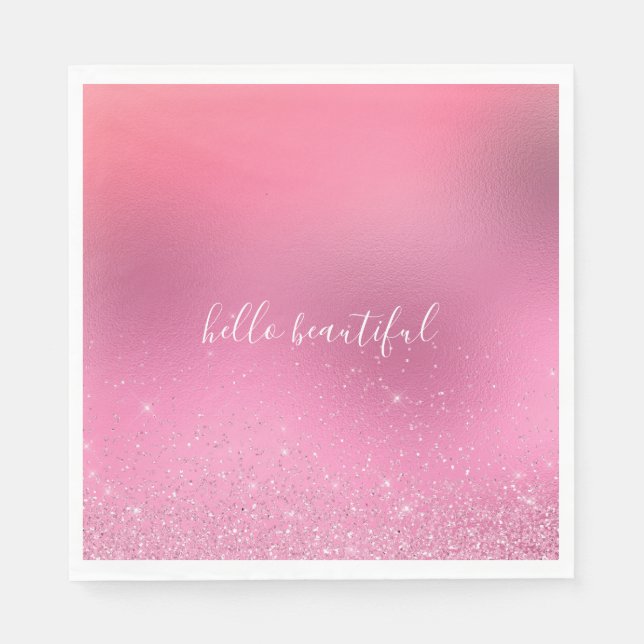 Servilleta De Papel Pink Glitz (Anverso)