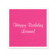 Pink Happy Birthday (Nombre) Leanna