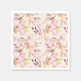 Servilleta De Papel Pink Lilies
