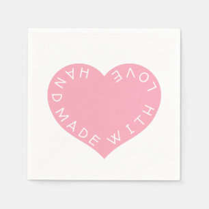 Servilleta De Papel Pink Love heart