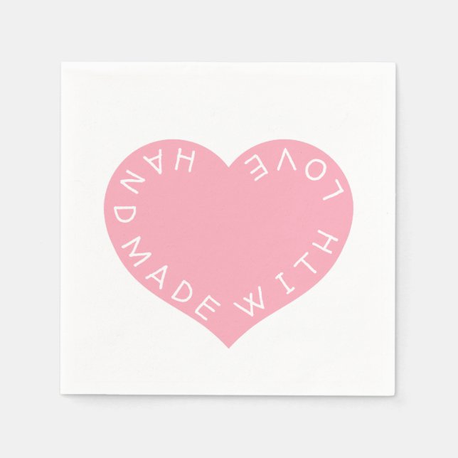 Servilleta De Papel Pink Love heart (Anverso)