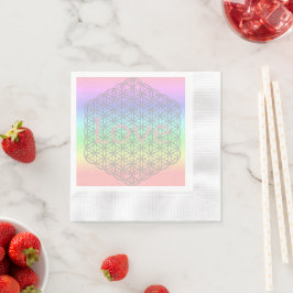 Servilleta De Papel Pink Love Silver Mandala Wedding