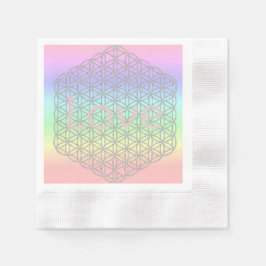 Servilleta De Papel Pink Love Silver Mandala Wedding