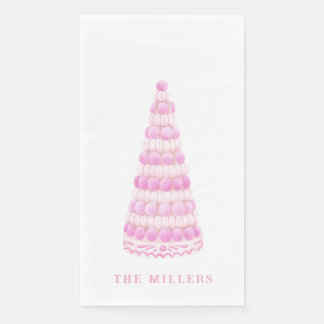 Servilleta De Papel Pink Macaron Tower Personalized