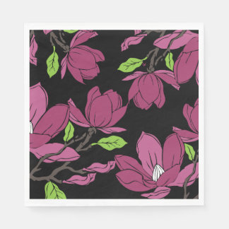 Servilleta De Papel Pink magnolia botanical Print