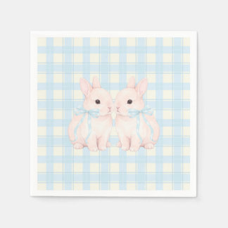 Servilleta De Papel Pink Marshmallow Bunny Rabbits Easter