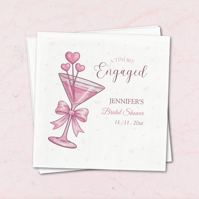 Servilleta De Papel Pink Martini | A Tini Bit Engaged Bridal Shower  (Subido por el creador)