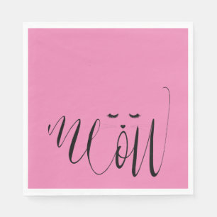 Servilleta De Papel Pink Meow Cat