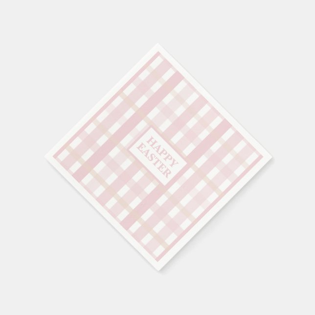 Servilleta De Papel Pink Mix Plaid (Borde)