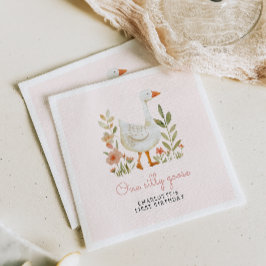 Servilleta De Papel Pink One Silly Goose Cumpleaños