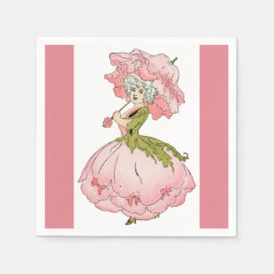 Servilleta De Papel Pink Peony Lady Paper Napkin