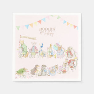 Servilleta De Papel Pink Peter the Rabbit First Birday