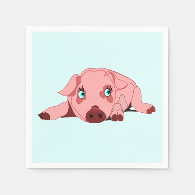 Servilleta De Papel Pink Piggy (Anverso)