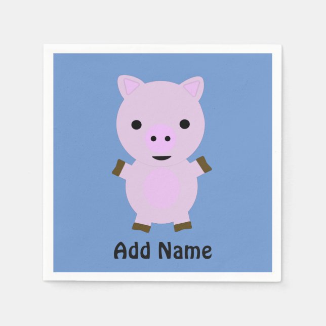 Servilleta De Papel Pink Piggy (Anverso)