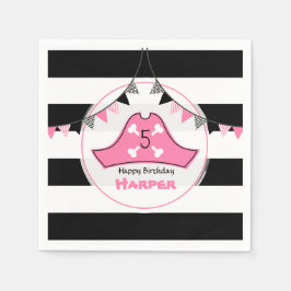 Servilleta De Papel Pink Pirate Napkins Birday