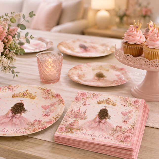 Servilleta De Papel Pink Princess Birthday (Subido por el creador)