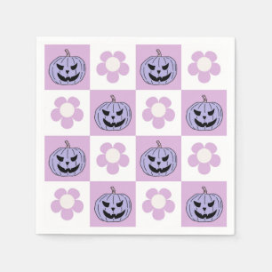Servilleta De Papel Pink Purple Halloween Jack o Lantern
