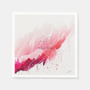 Servilleta De Papel Pink red abstracto simple