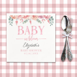 Servilleta De Papel Pink Rose Baby Shower – Baby in Bloom