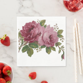 Servilleta de papel Pink Rose Elegance 