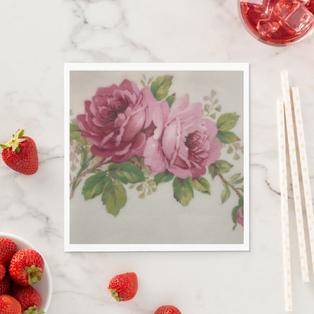 Servilleta de papel Pink Rose Elegance  (In situ)