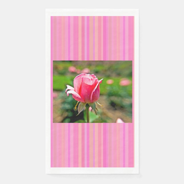 Servilleta De Papel Pink Rose Garden (Anverso)