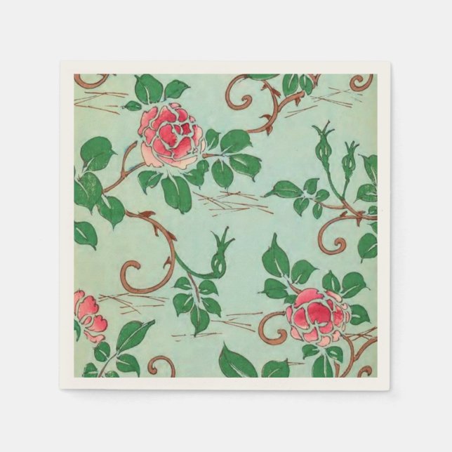 Servilleta De Papel Pink roses - Shin Bijutsukai (Anverso)