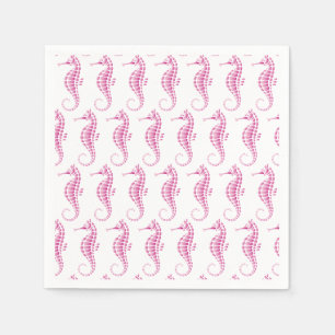 Servilleta De Papel Pink Seahorse