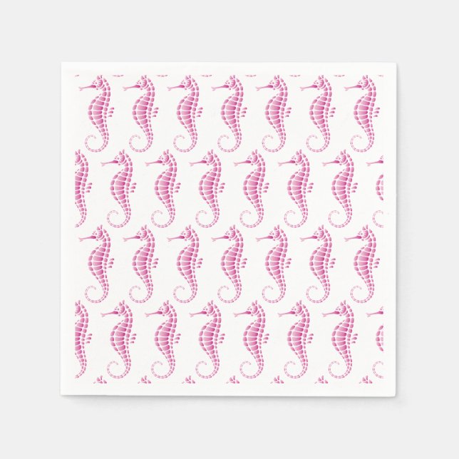Servilleta De Papel Pink Seahorse (Anverso)