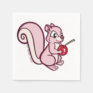 Servilleta De Papel Pink Squirrel Napkin