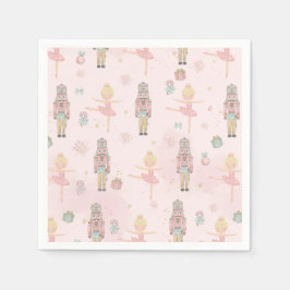 Servilleta De Papel Pink the Nutcracker Navidades Ballet Decoupage