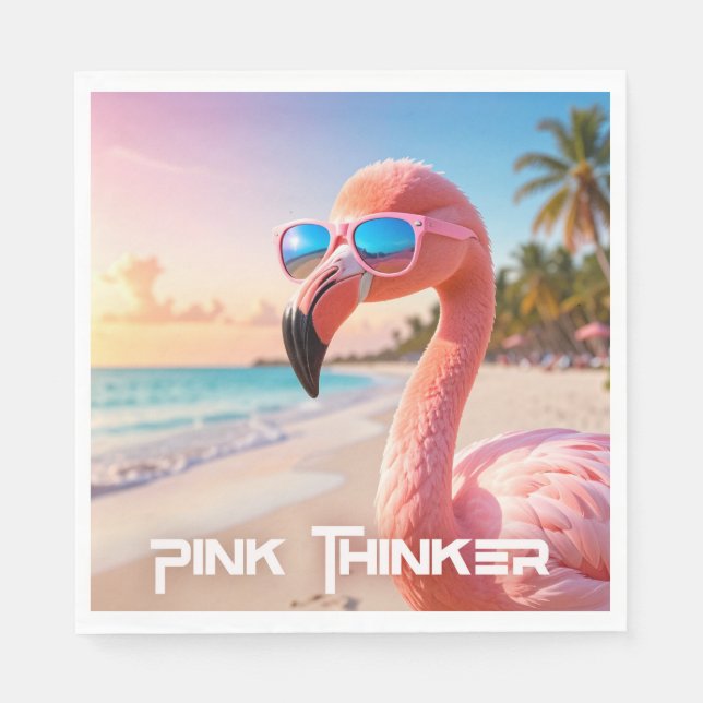 Servilleta De Papel PINK THINKER Flamingo Pink (Anverso)
