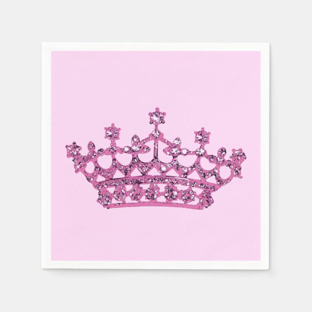 Servilleta De Papel Pink Tiara (Anverso)