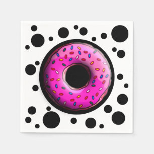 Servilleta De Papel Pinky Donut con rociadores coloridos + tus ideas
