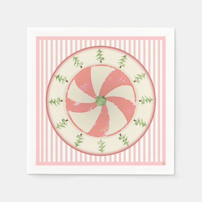 Servilleta De Papel Pino y menta (Anverso)