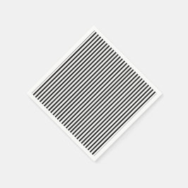 Servilleta De Papel Pinstripe delgada blanca y negra