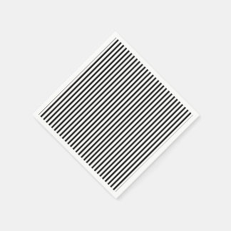 Servilleta De Papel Pinstripe delgada blanca y negra